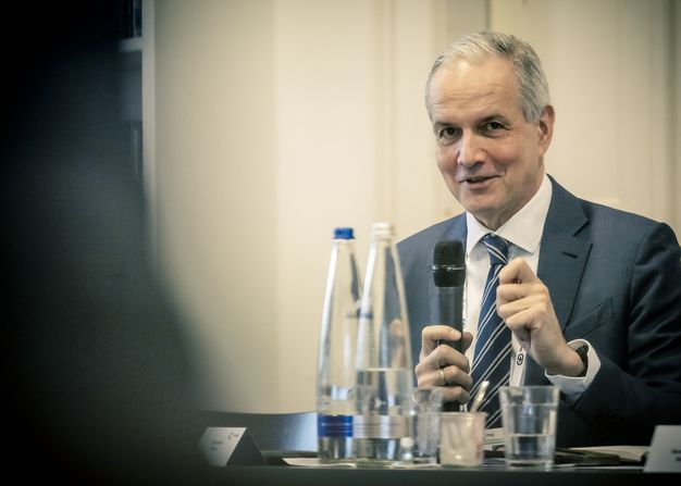 Michael Werz speaking at the MSC High-Level Breakfast 2025