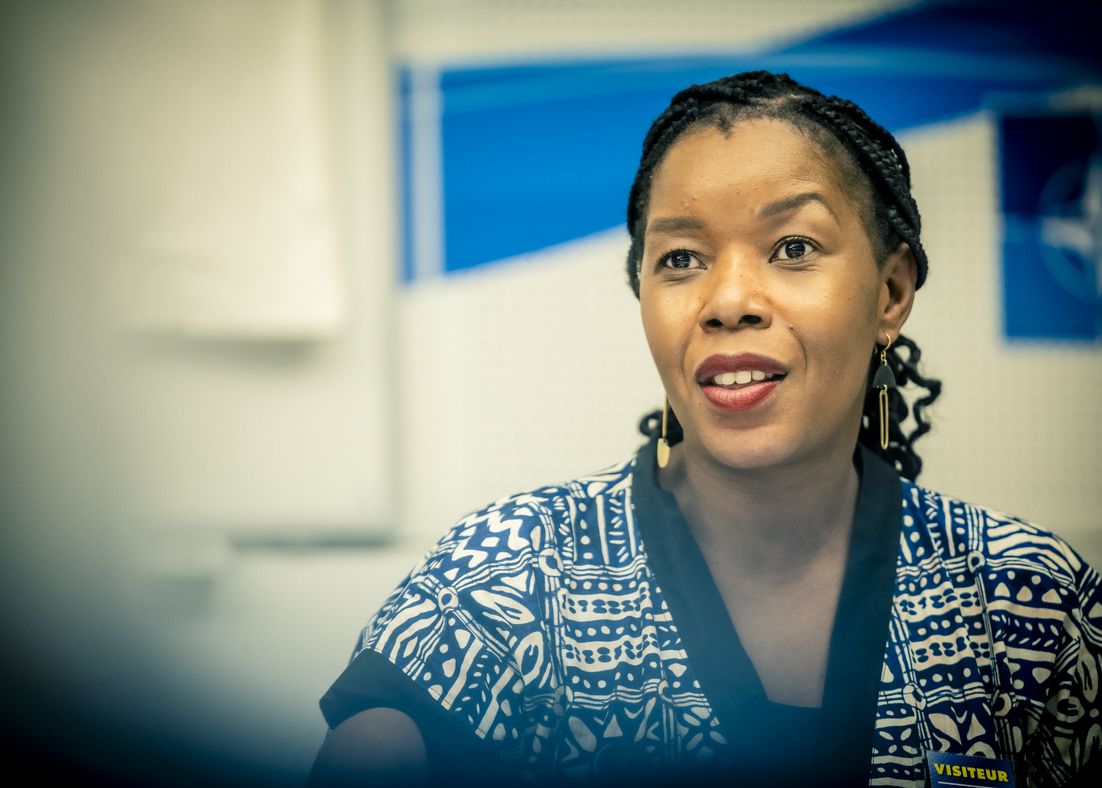 Ottilia Anna Maunganidze at the meeting of the Food Security Task Force in Brussels