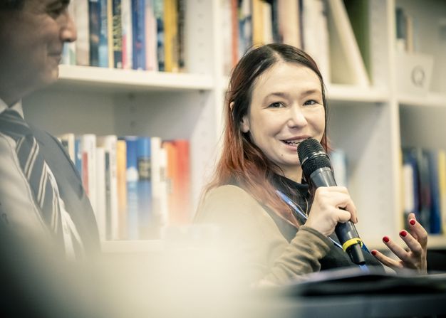 Benedetta Berti speaking at the MSC High-Level Breakfast 2025