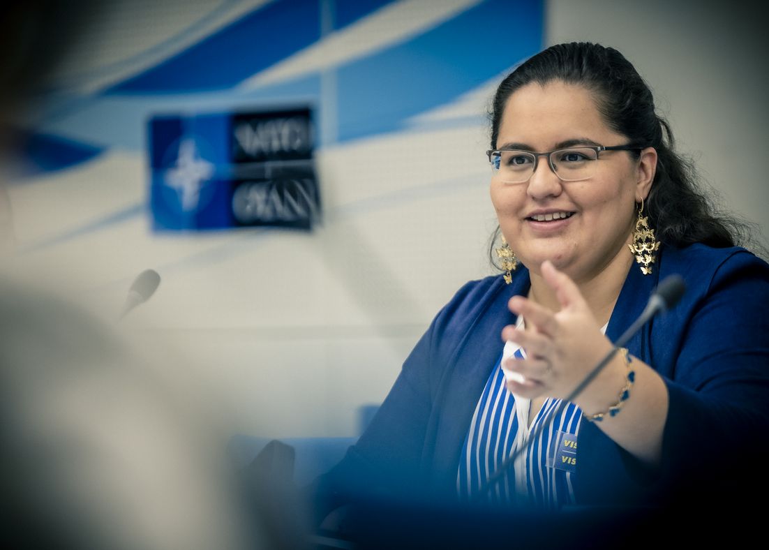 Daniela Vega Lira at the meeting of the Food Security Task Force in Brussels