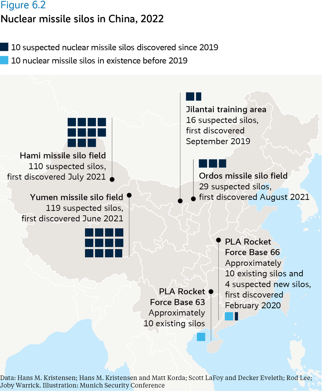 Nuclear missile silos in China, 2022