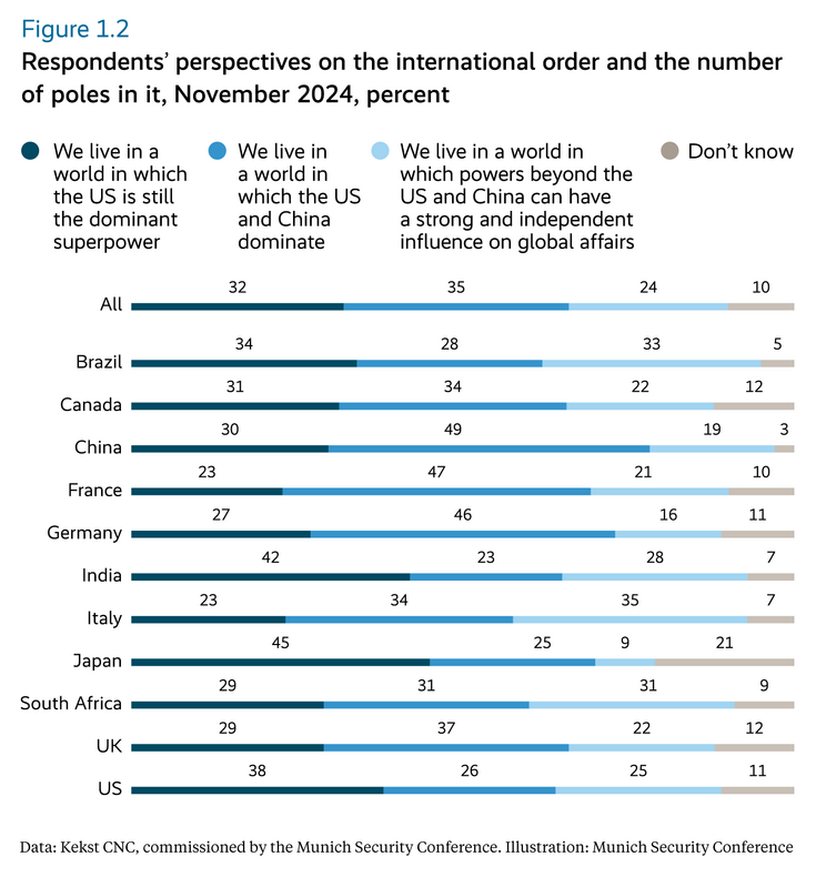 Respondents’ perspectives on the international order and the number of poles in it