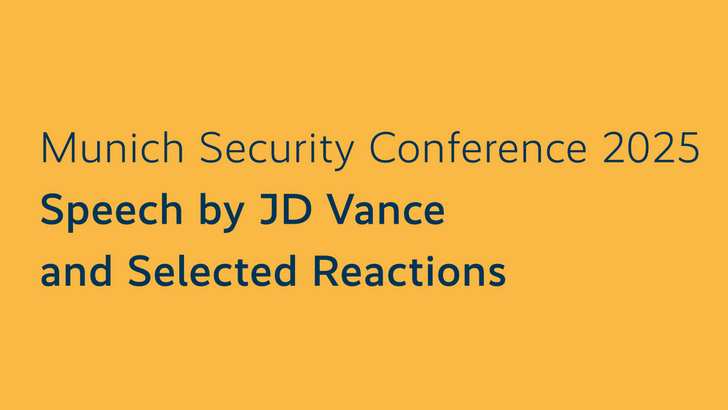 Cover des Buches "Speech by JD Vance and Selected Reactions"